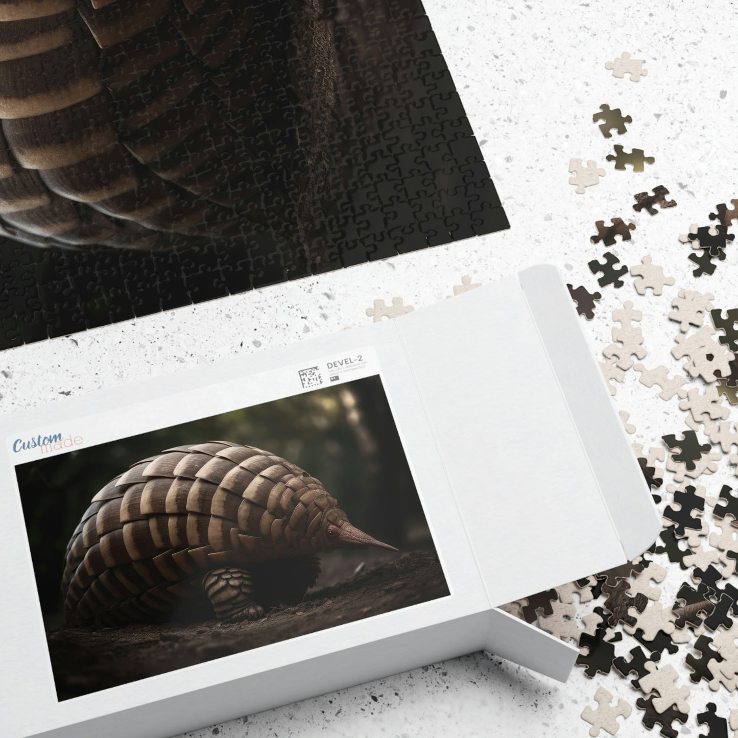 armadillo jigsaw puzzle box