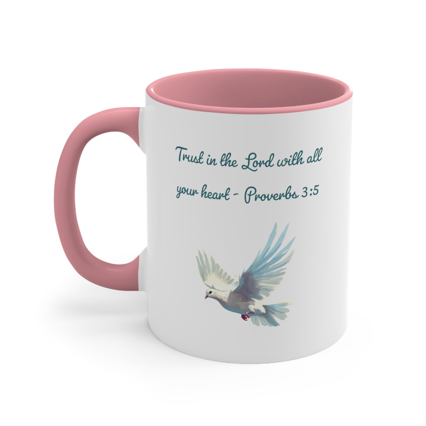 Trust in the Lord Proverb Accent Coffee Mug, 11 oz