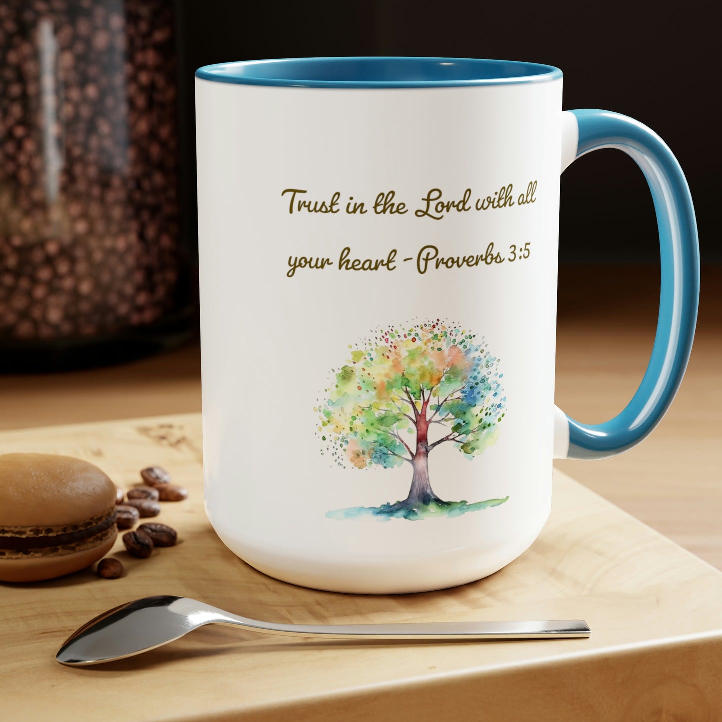 Trust in the Lord Proverbs 3:5 Two-Tone Coffee Mugs 15oz