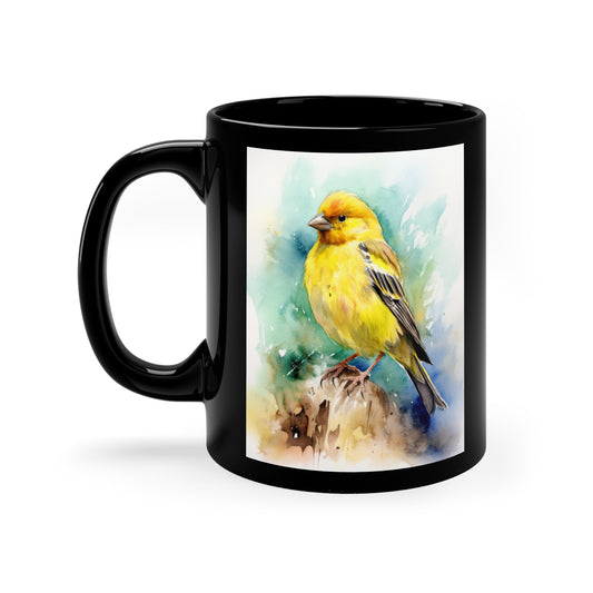 Canary Watercolor Mug 11 oz - Ceramic Mug
