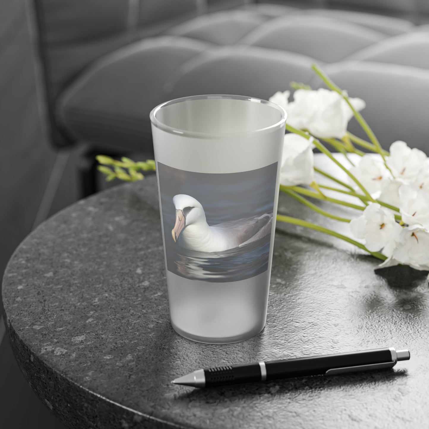 Albatross Frosted Pint Glass, 16oz