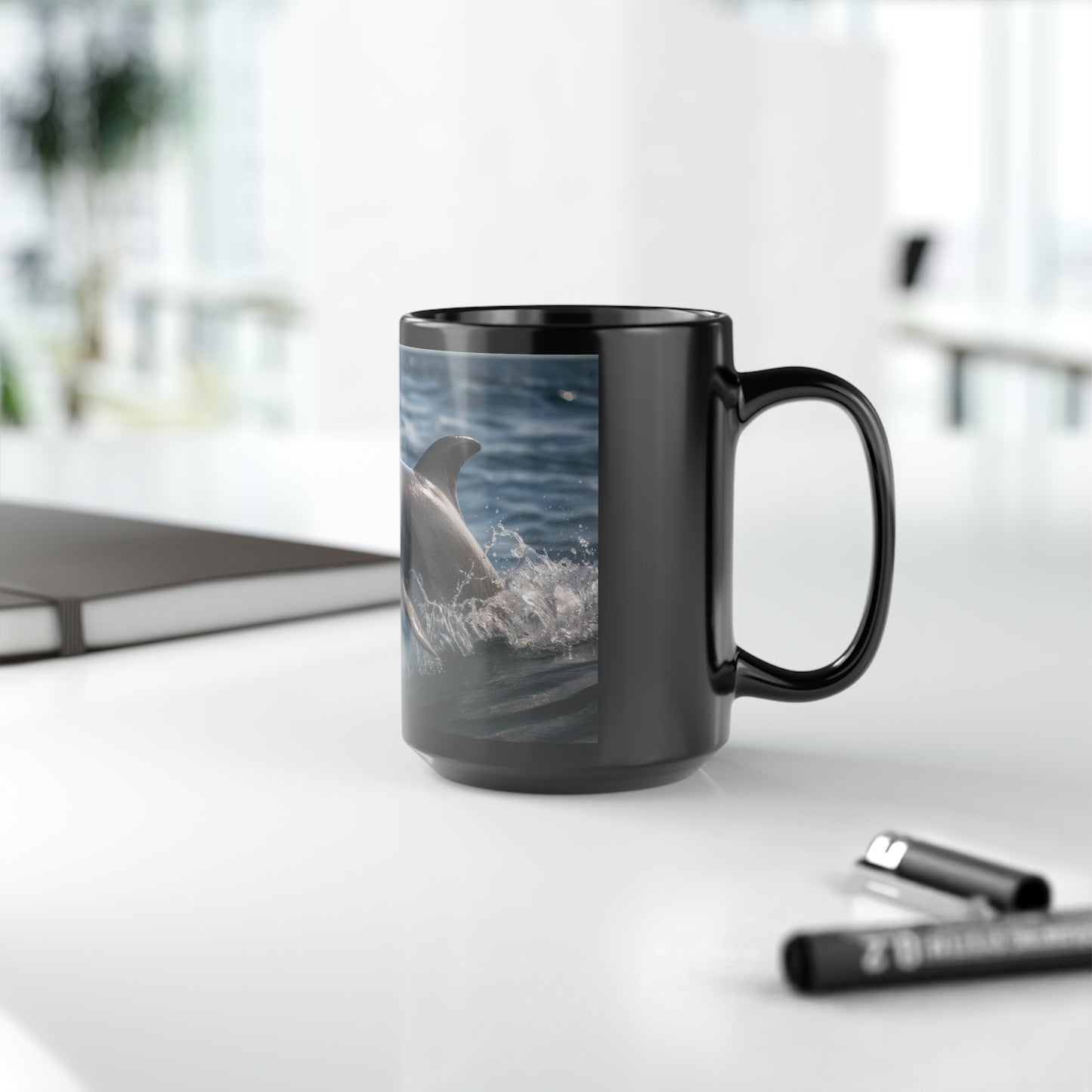 Dolphin Mug - 15 oz Ceramic Mug