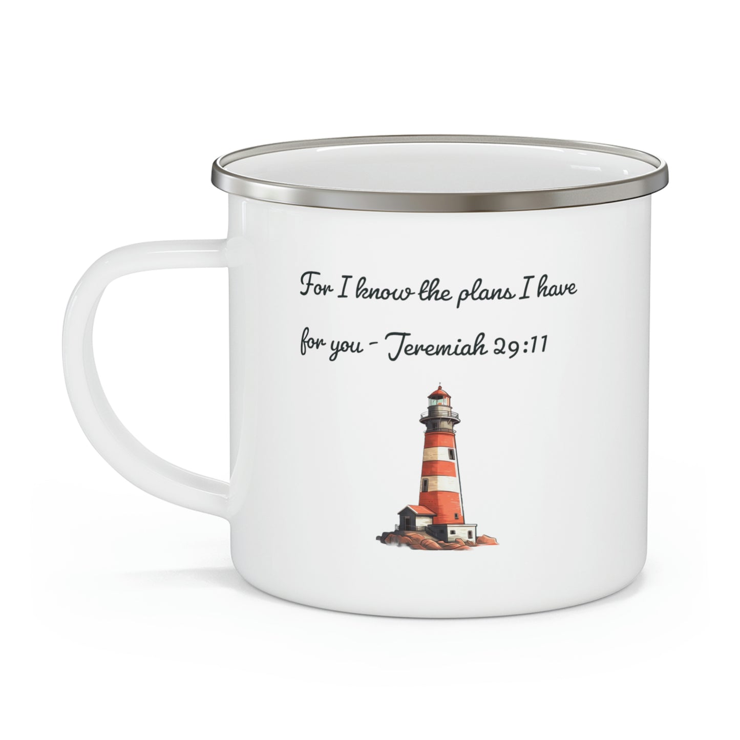 For I know the Plans I have for You Camping Mug, enamel, 12 oz