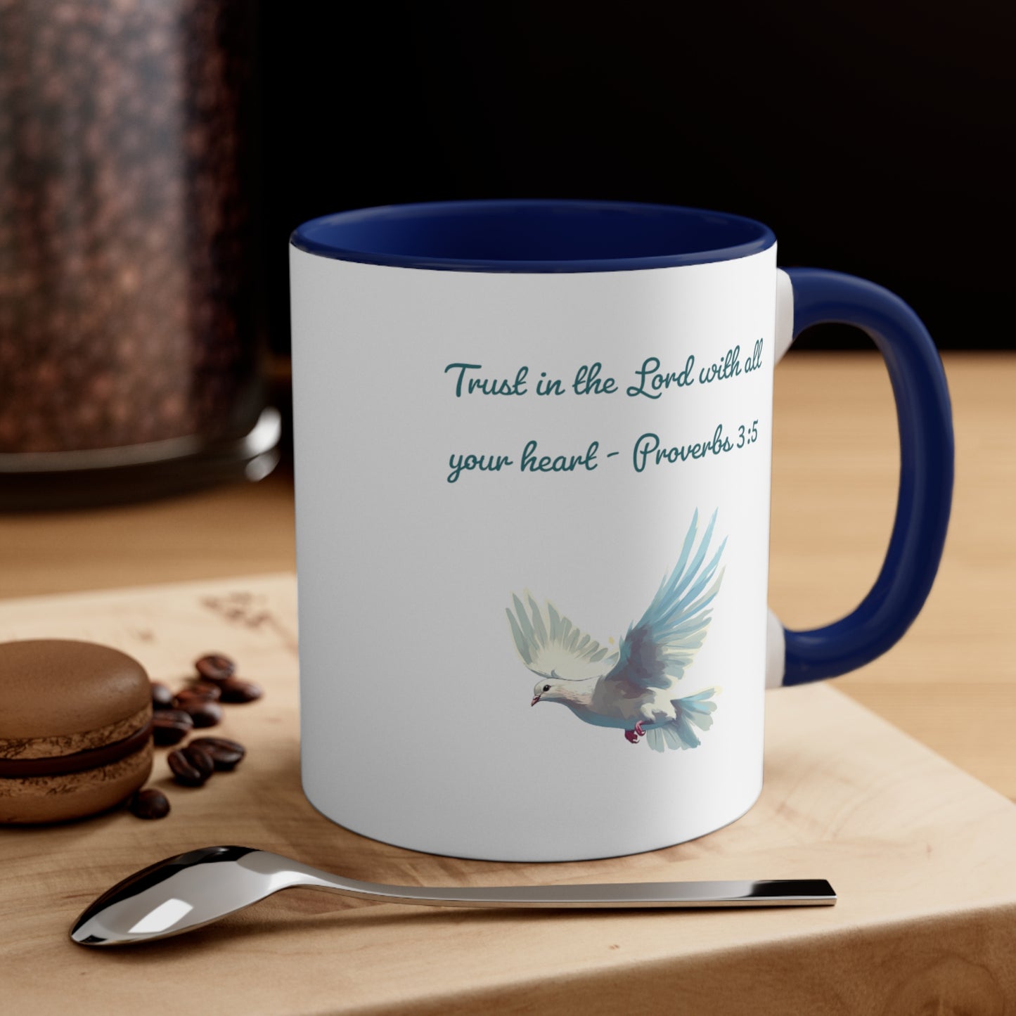 Trust in the Lord Proverb Accent Coffee Mug, 11 oz