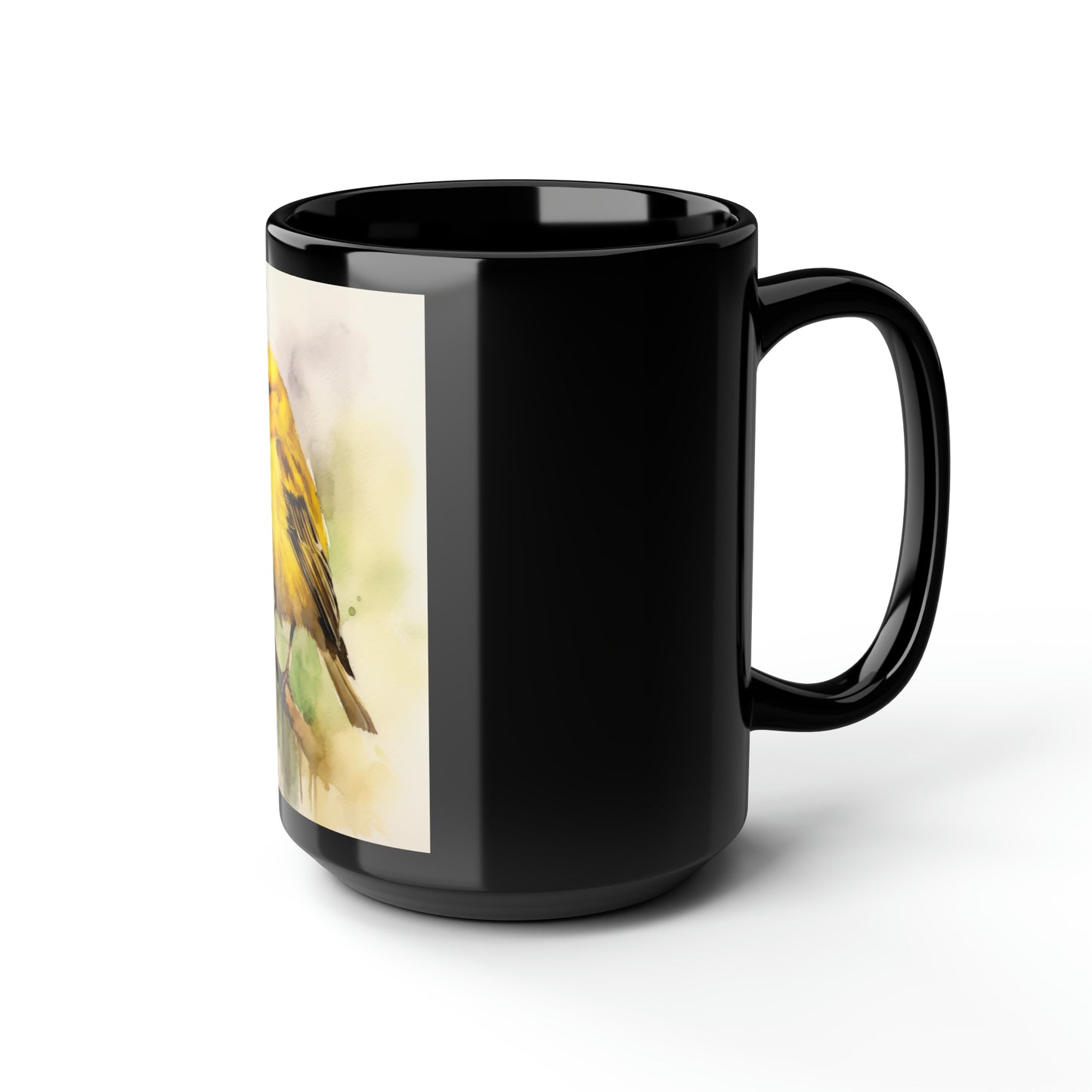 Canary Mug watercolor - 15 oz Ceramic