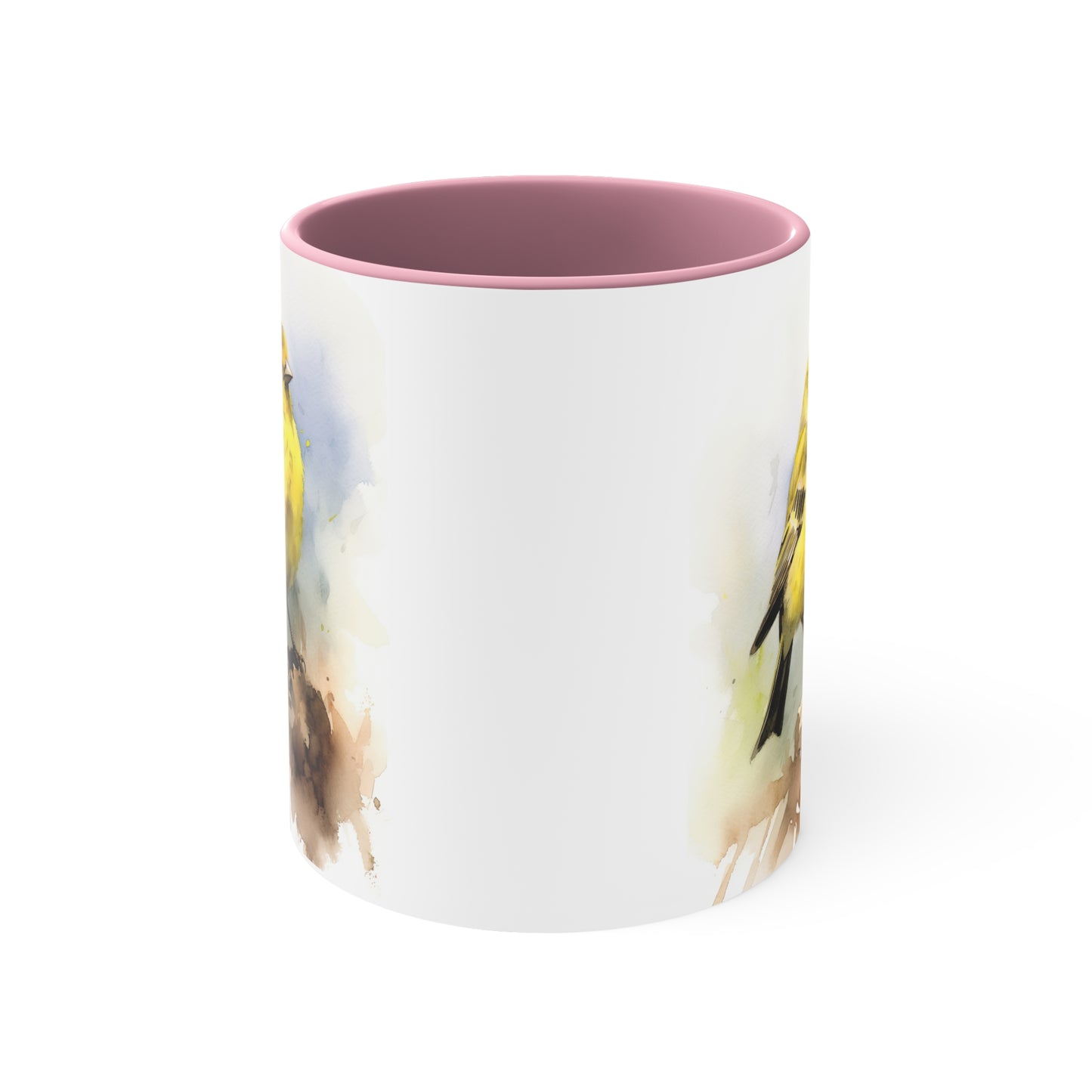 Canary Watercolor Accent Coffee Mug, 11oz