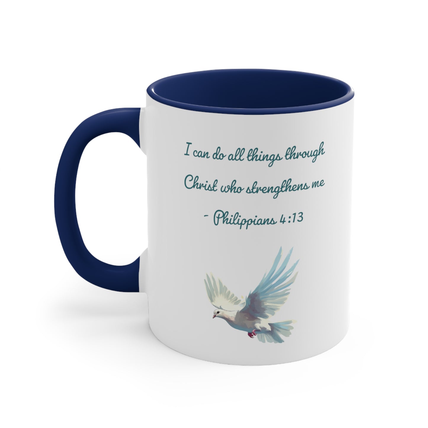 I Can Do all things Bible verse Accent Coffee Mug, 11 oz