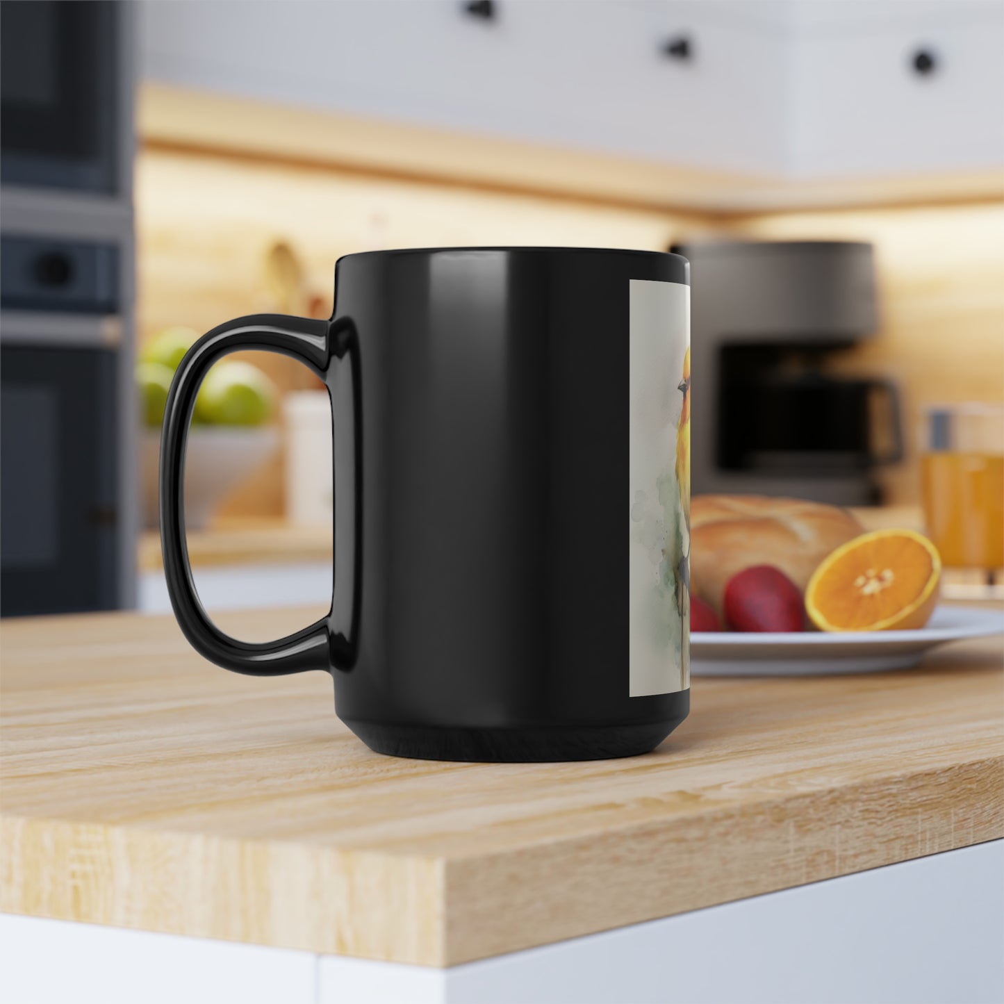 Canary Mug watercolor - 15 oz Ceramic