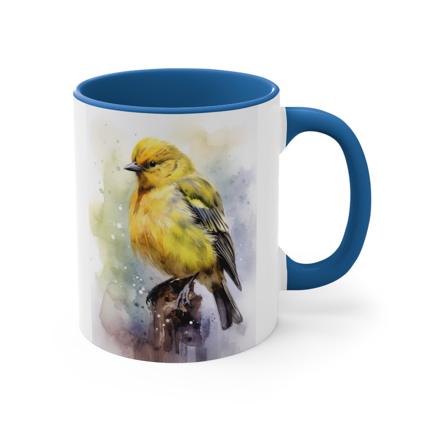 Canary Watercolor Accent Coffee Mug, 11oz