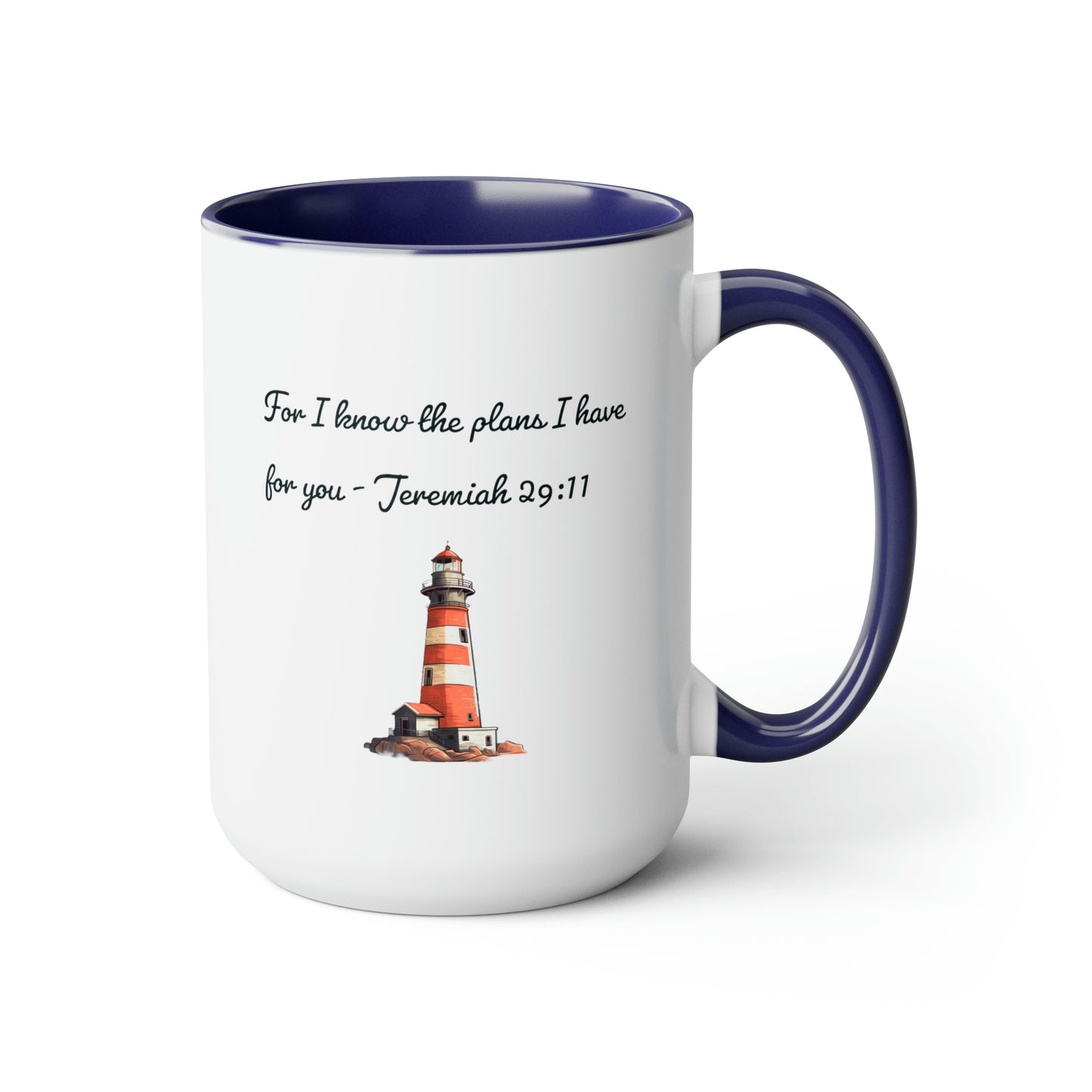 For I know the Plans I have for You, Two-Tone Coffee Mugs, 15oz
