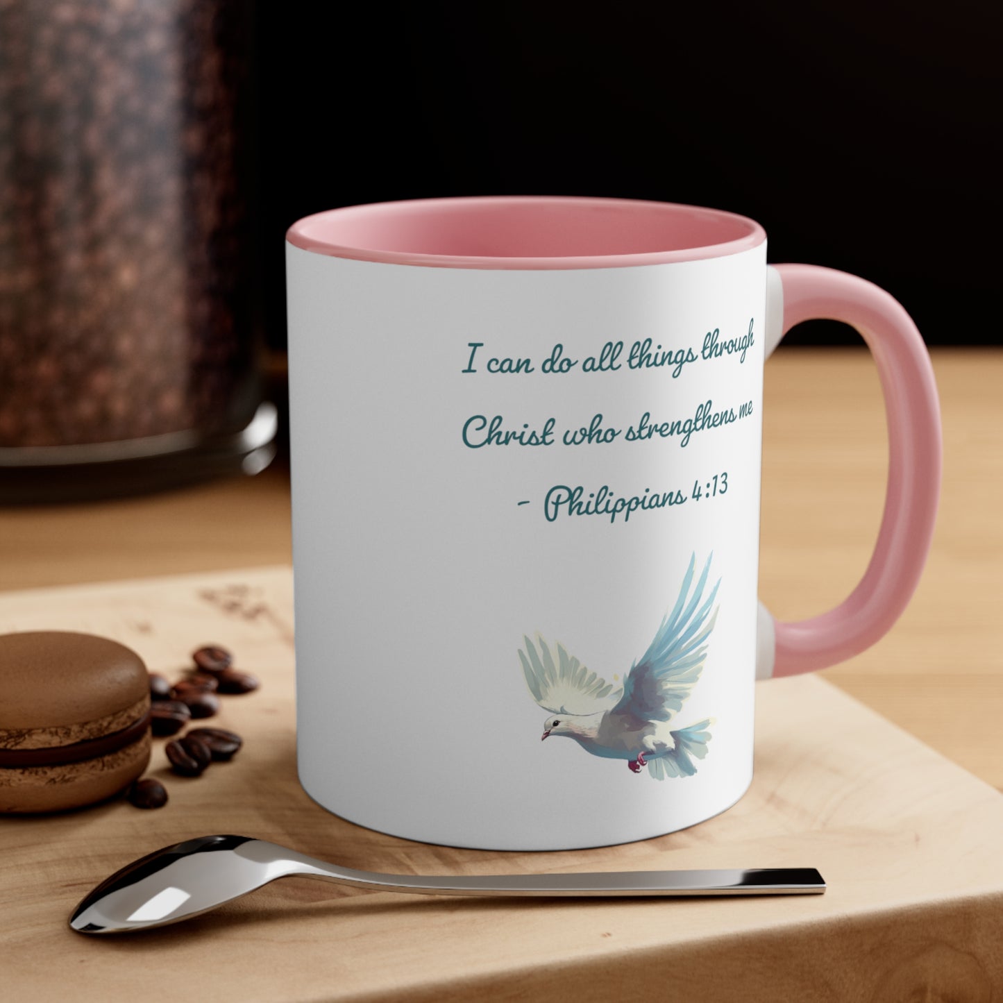 I Can Do all things Bible verse Accent Coffee Mug, 11 oz