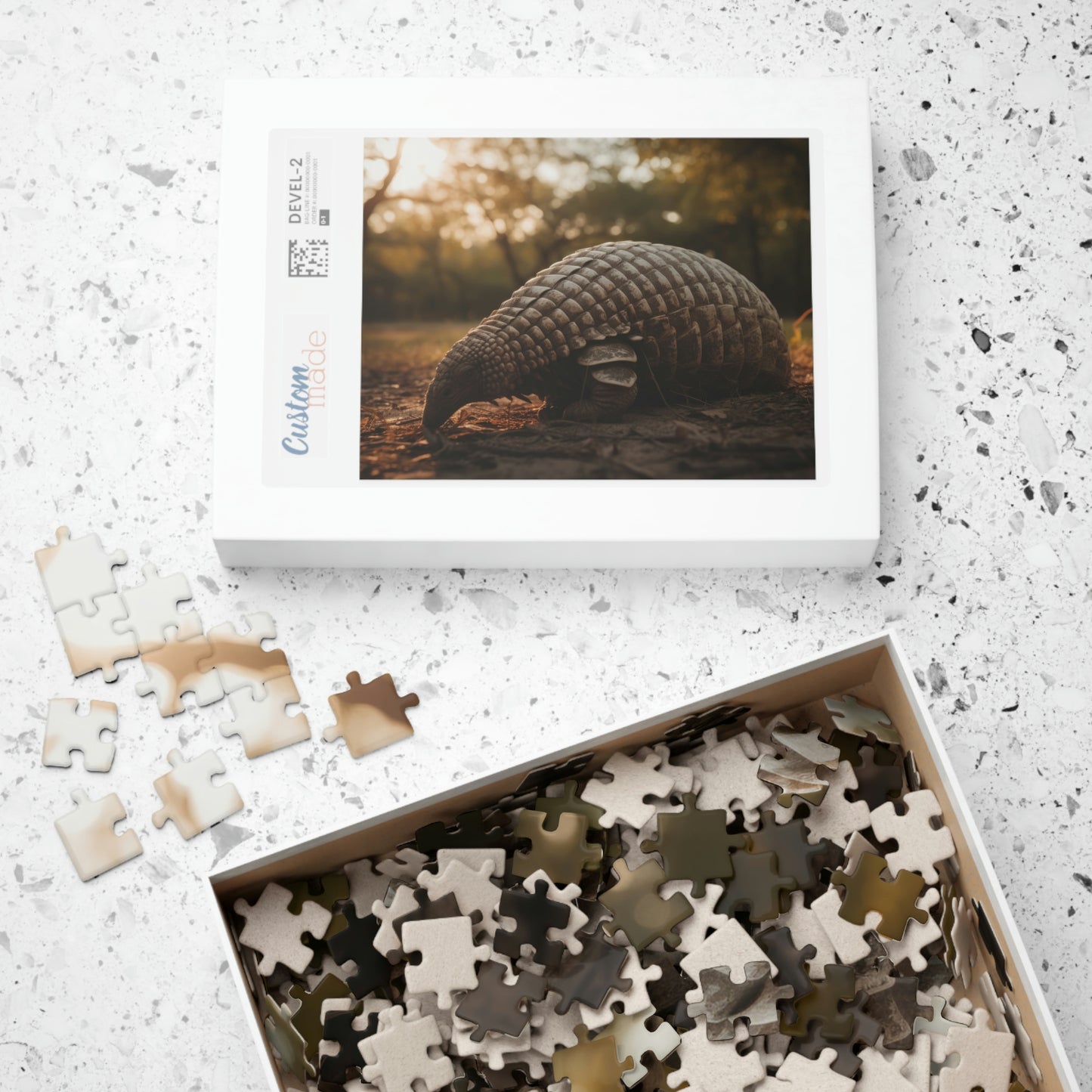 armadilla jigsaw puzzle box