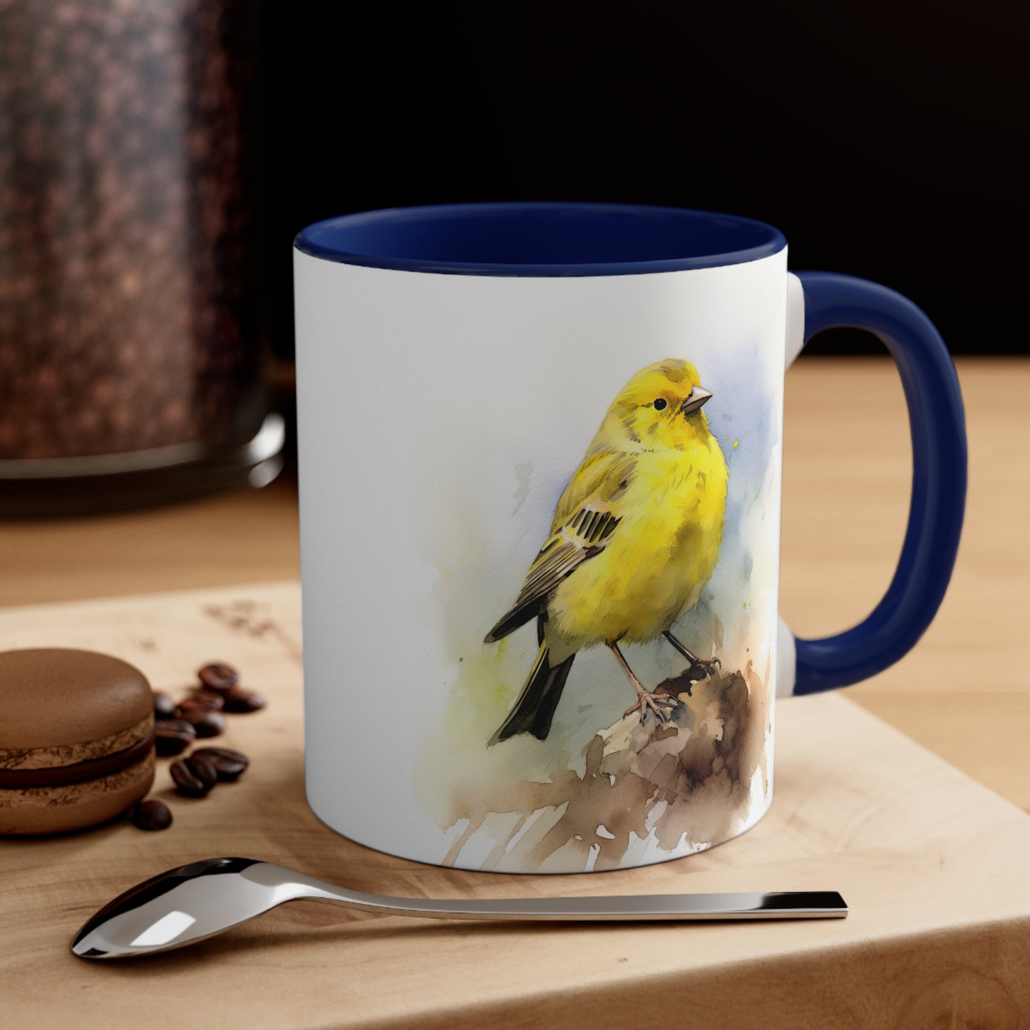 Canary Watercolor Accent Coffee Mug, 11oz