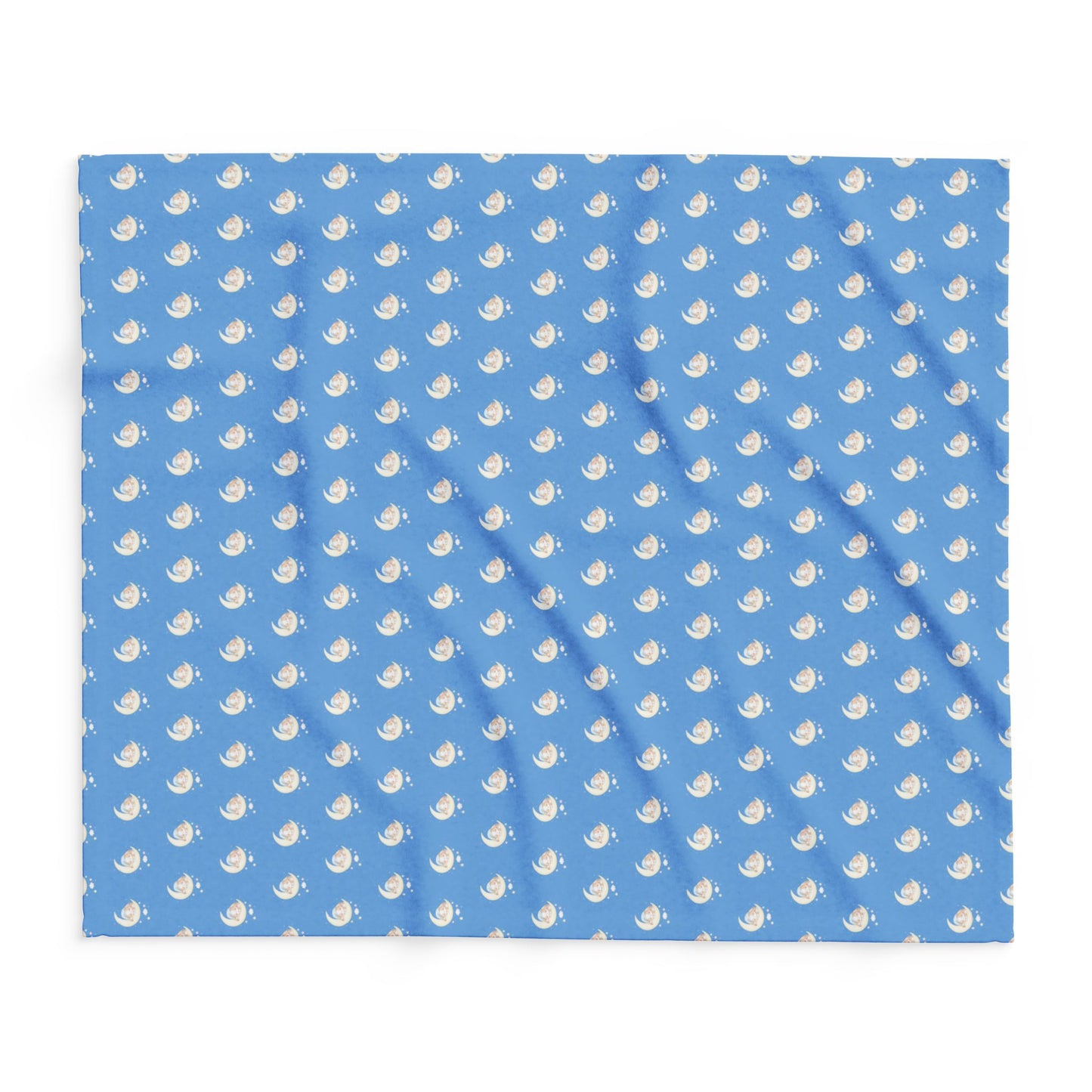 Fleece Blanket, cozy home decor, winter blanket, nursery decor, baby shower gift, cute bunny, moon design