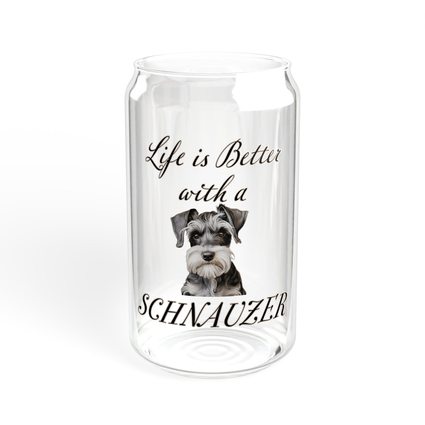 Schnauzer Sipper Glass, 16oz