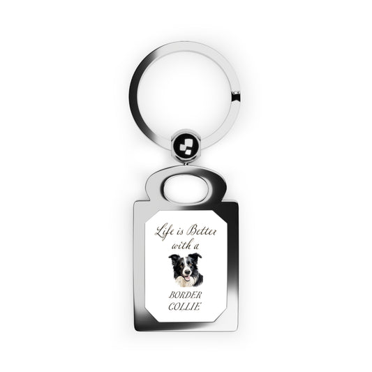Life is Better with a Border Collie Keyring