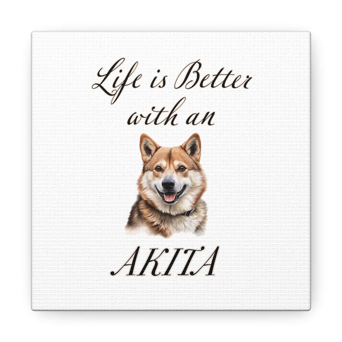 Akita Art - Dog Print - Canvas Gallery Wraps