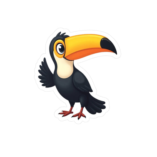 Toucan Sticker, Tropical Decal, Bird Vinyl Sticker, Nature Laptop Decal, Car Decal, Water Bottle Sticker