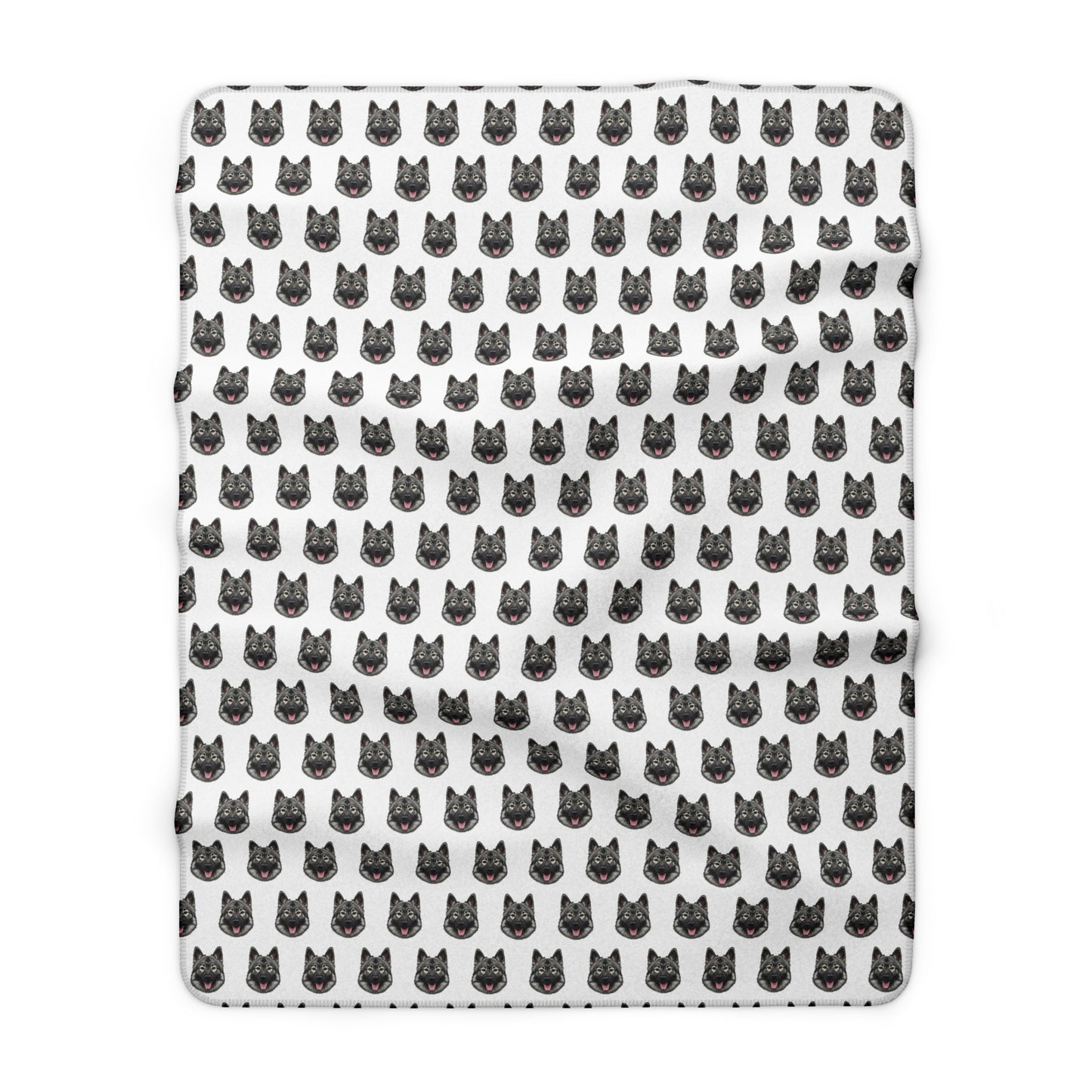 Norwegian Elkhound Sherpa Fleece Blanket -  Cozy Animal Print Throw, Dog Lover Gift, Home Decor, Winter Bedding