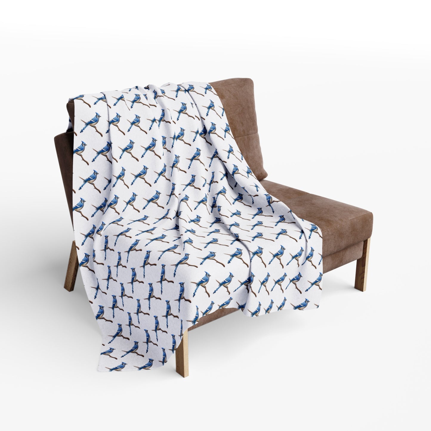 Blue Jay Blanket | Arctic Fleece Blanket | Bird Bedding | Bird Lover Gift | Bird Throw