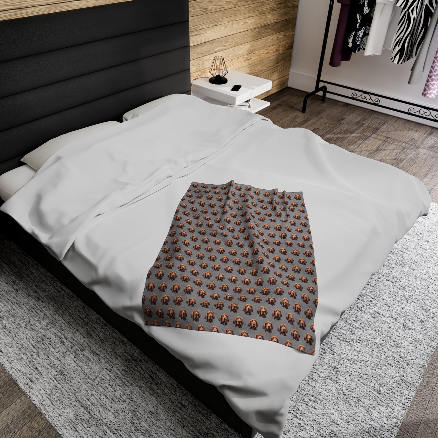 Bloodhound Velveteen Plush Blanket