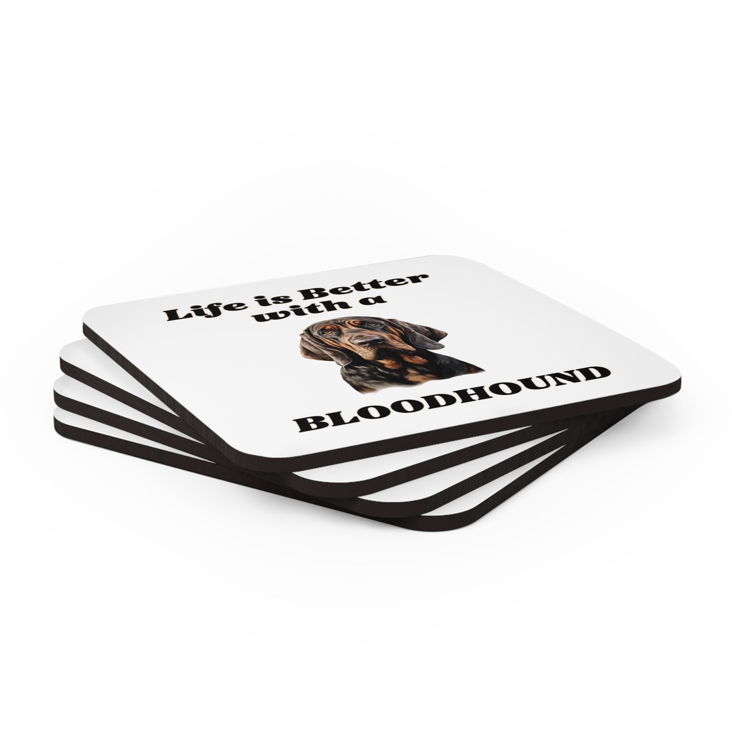 Bloodhound Coaster Set - Corkwood