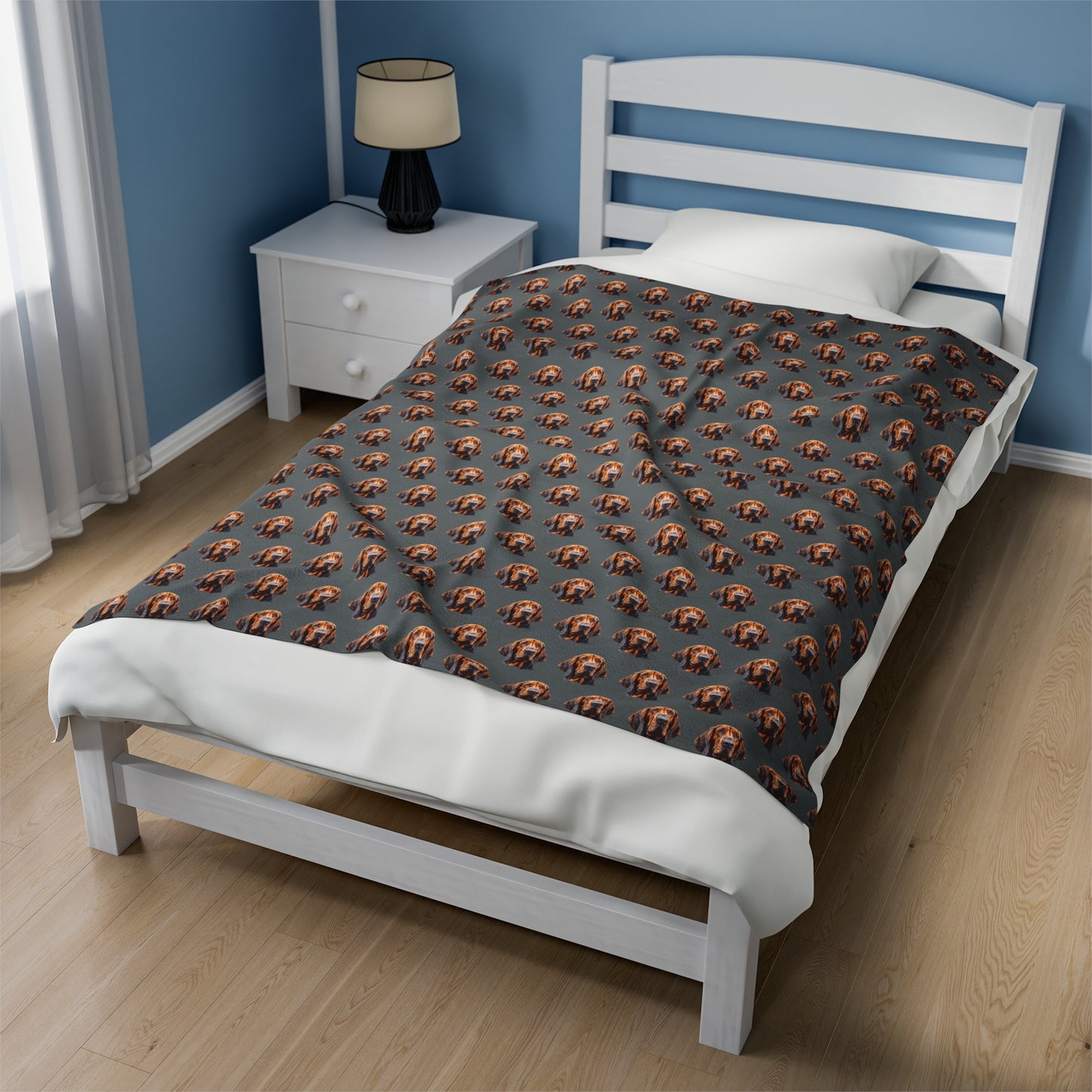 Bloodhound Velveteen Plush Blanket