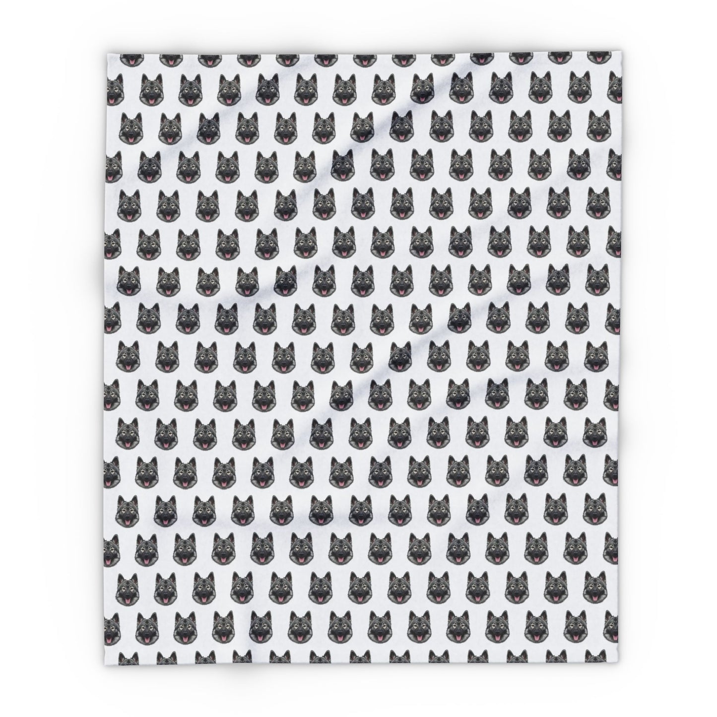 Norwegian Elkhound Dog Portrait Arctic Fleece Blanket | Norwegian Elkhound Lover Gift