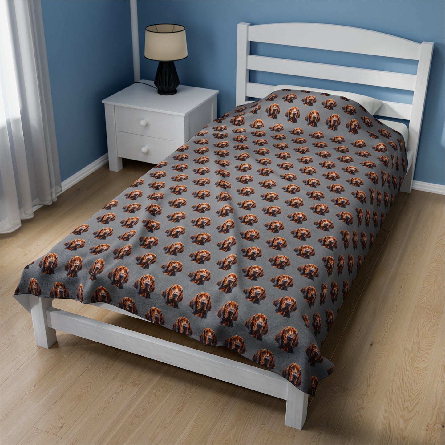 Bloodhound Velveteen Plush Blanket