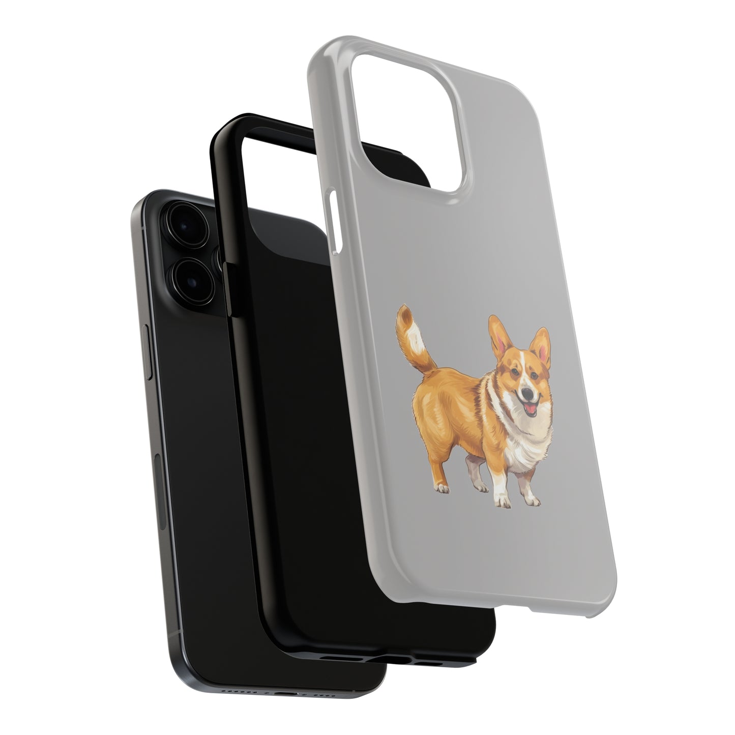 Light Grey Corgi Tough Phone Case