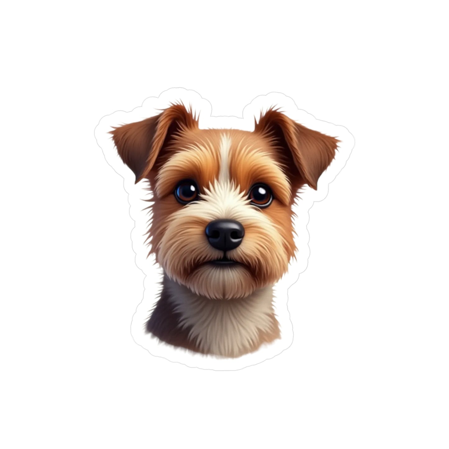 Border Terrier Kiss-Cut Vinyl Decals Stickers, Dog Lover Gift, Car Decals, Laptop Stickers, Pet Owner Gift, Animal Lover Decor