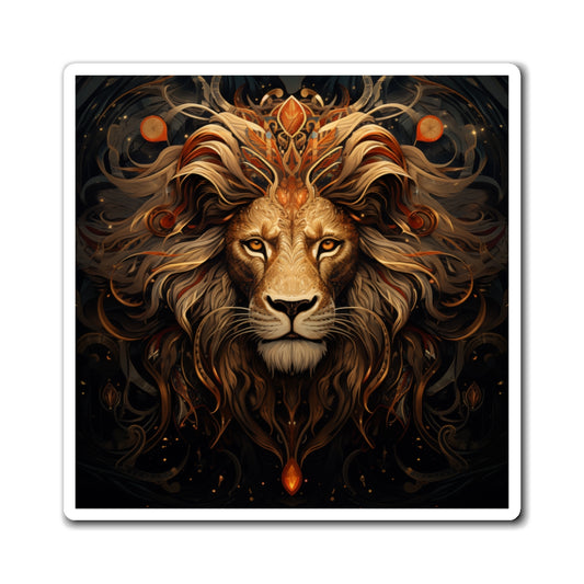 Lion Art Magnet (Square)