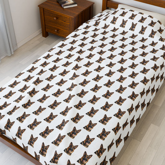 German Shepherd Velveteen Plush Blanket