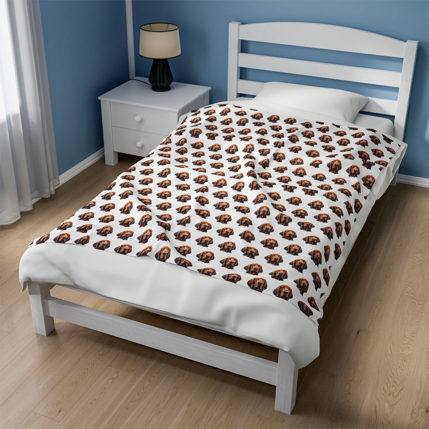 Bloodhound Velveteen Plush Blanket