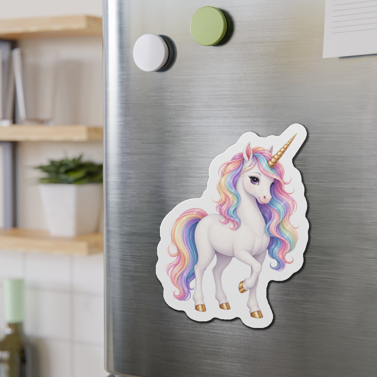 Unicorn Cartoon Magnet - Animal Lover Gift