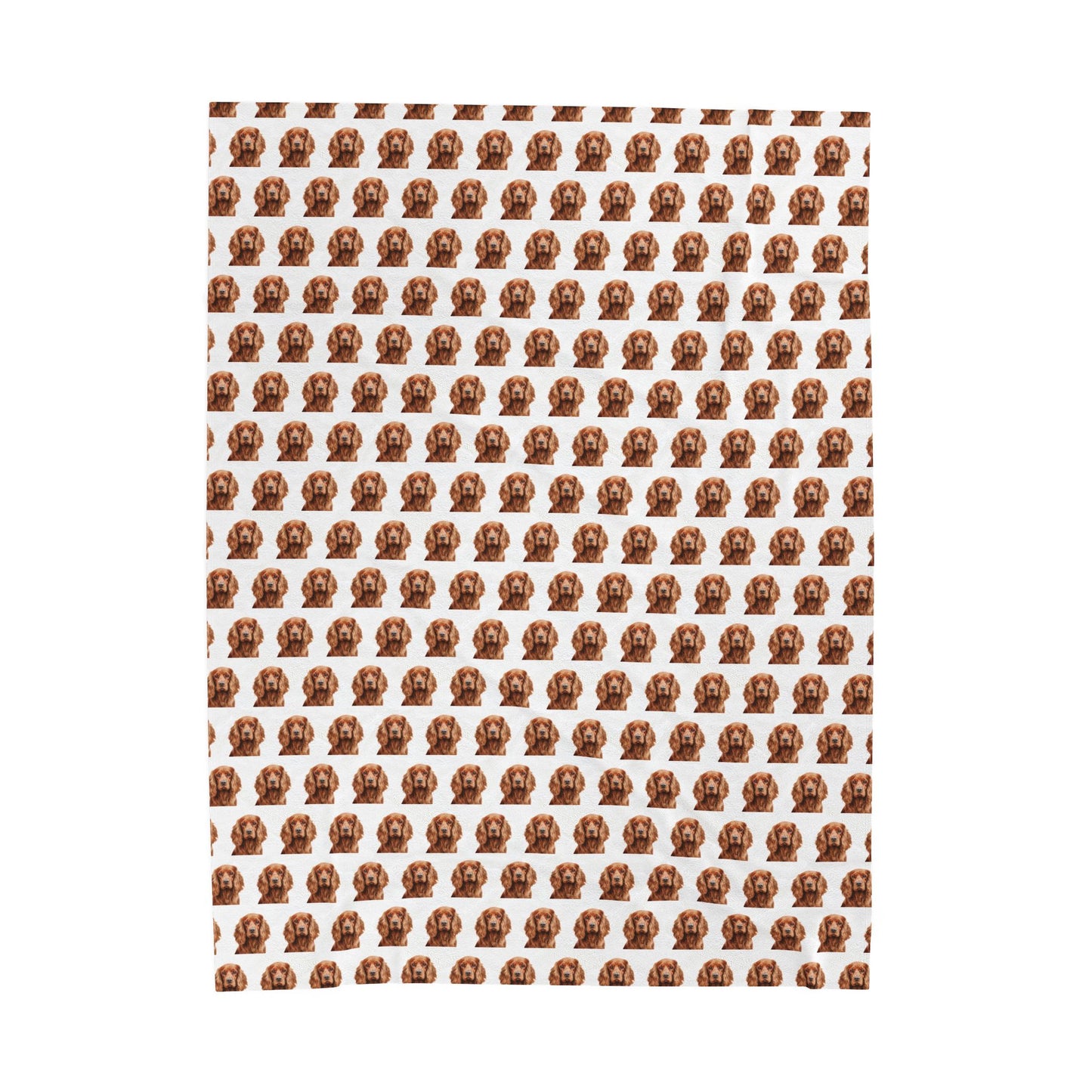 Cocker Spaniel Blanket (Velveteen Plush, White)