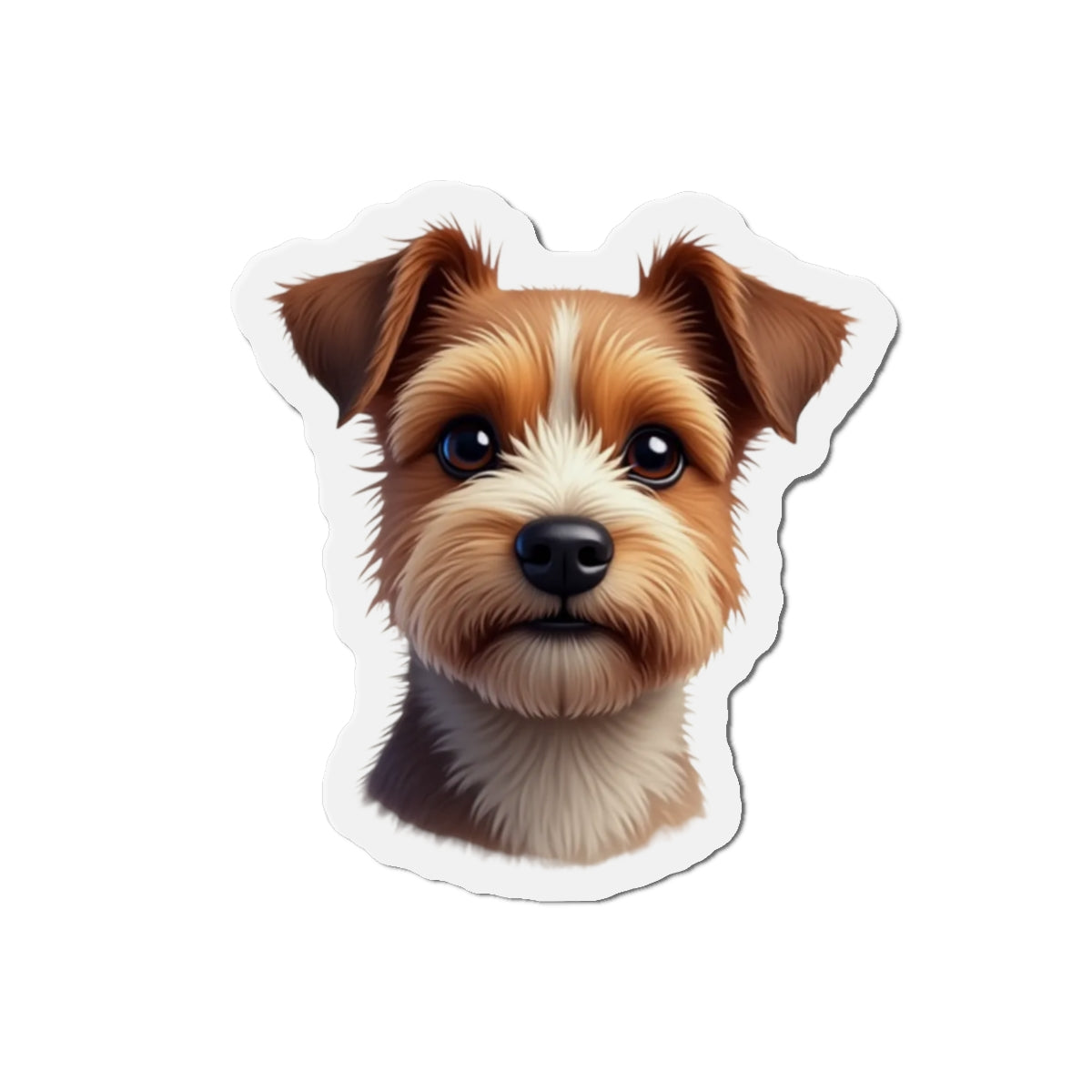 Border Terrier Die-Cut Magnet - Cute Dog Breed Refrigerator Magnet, Pet Lover Gift, Animal Decor, Fridge Decoration, Puppy Art Magnet