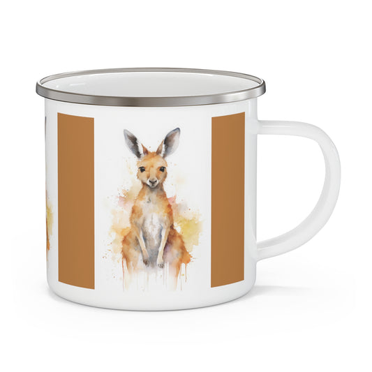 Kangaroo Enamel Camping Mug