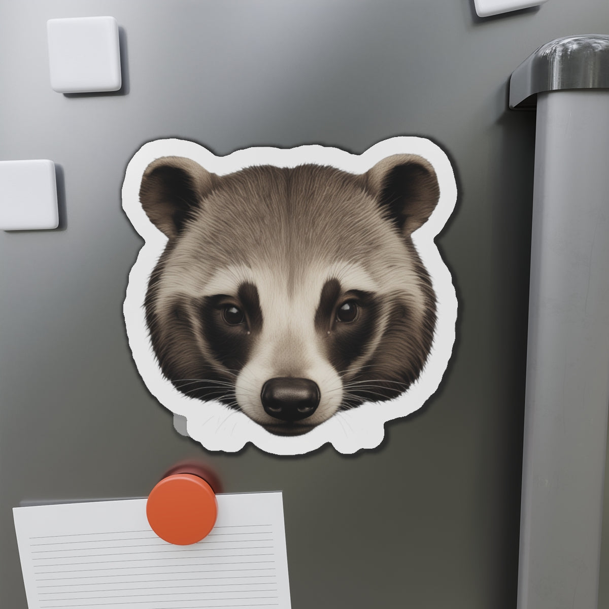 Badger Magnet, Cute Animal Fridge Decor, Forest Creature Kitchen Decoration, Woodland Theme Locker Magnet, Wildlife Lover Gift, Small