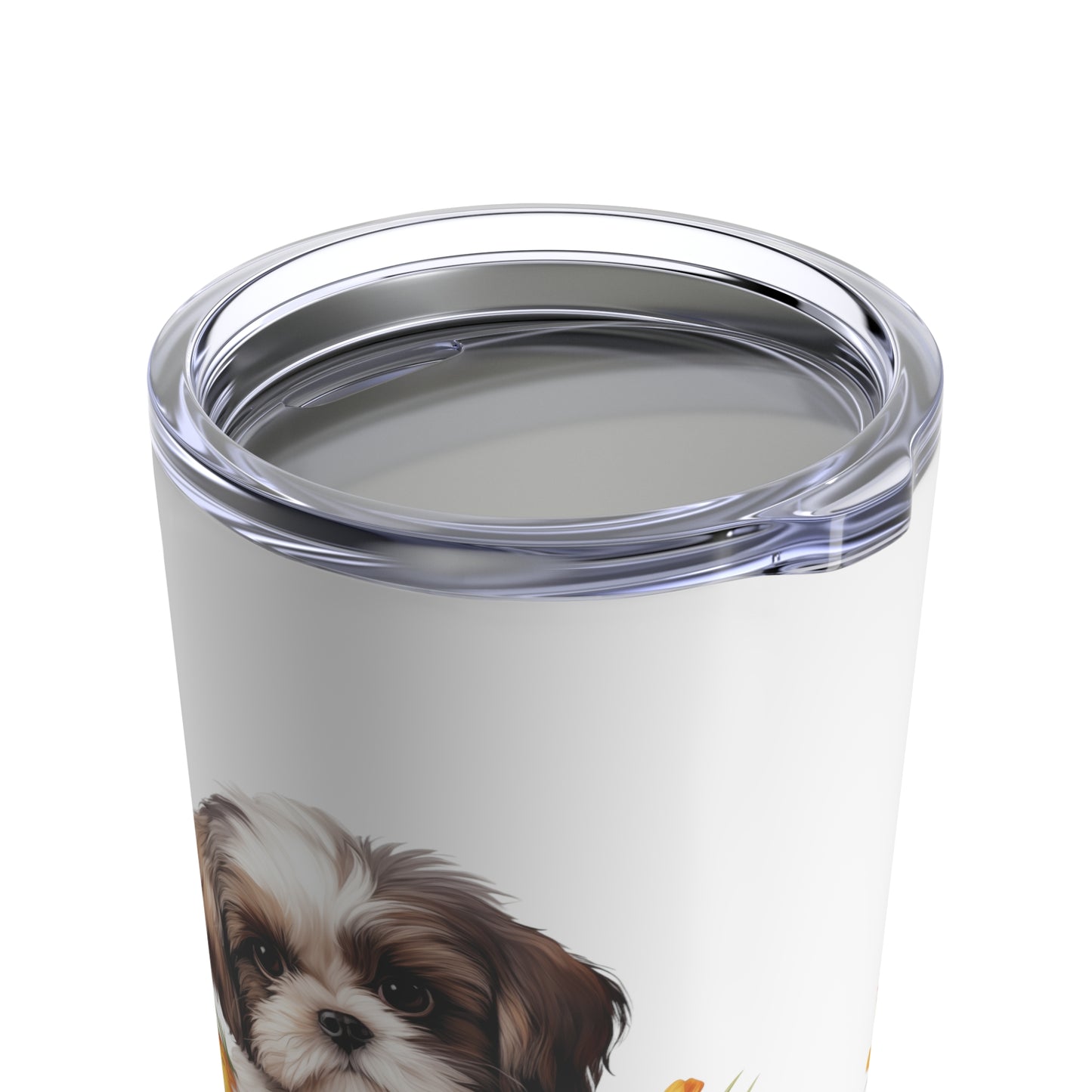 Shih Tzu Easter Stainless Steel Tumbler 20oz (White)