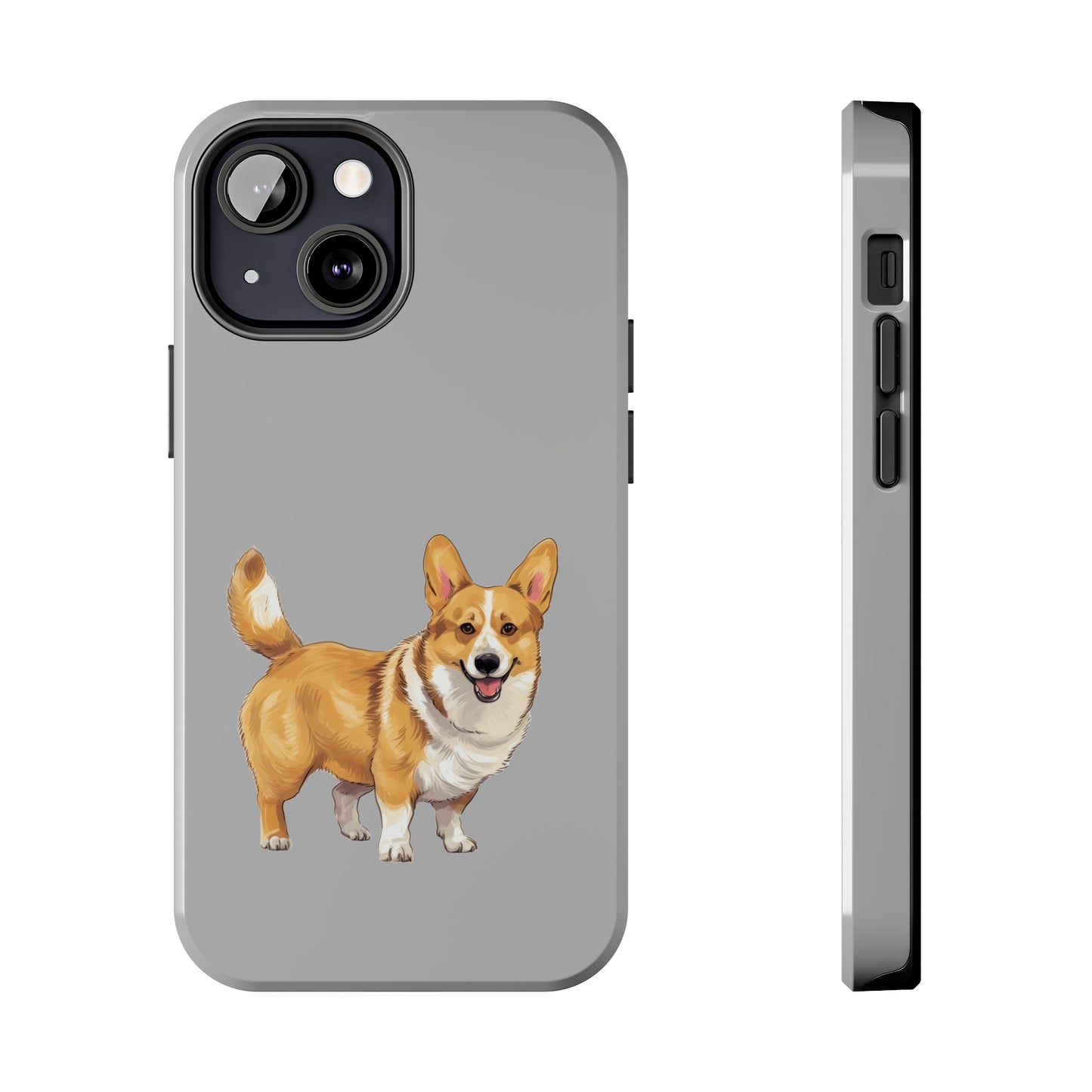 Light Grey Corgi Tough Phone Case