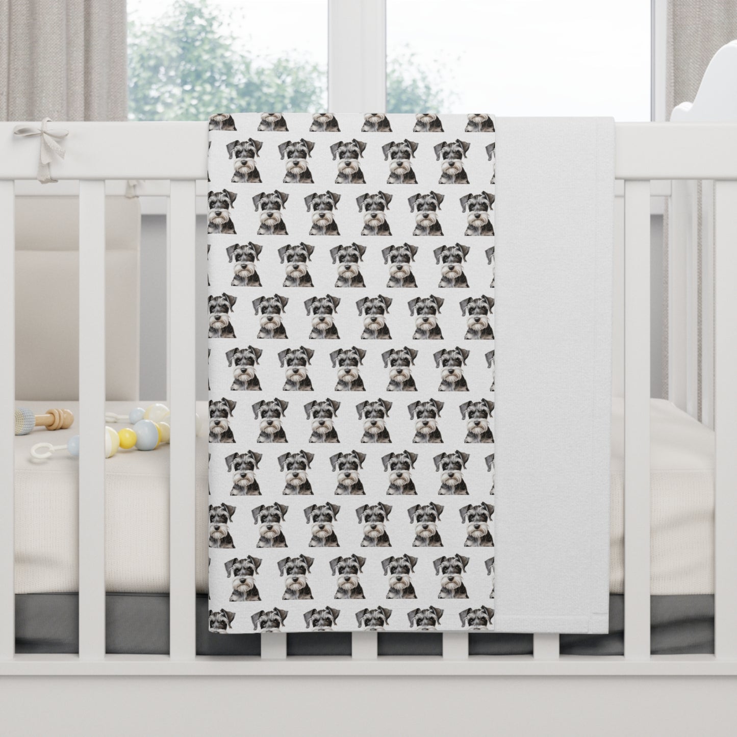 Schnauzer Soft Fleece Baby Blanket