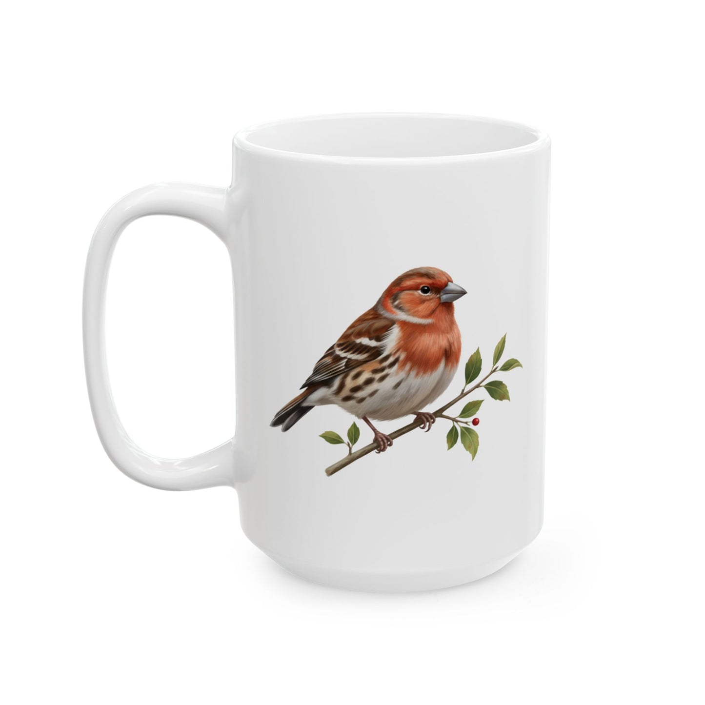 Finch Mug - Bird Lover Gift, Ceramic Coffee Cup, Animal Print Tea Mug, Nature Inspired Drinkware, Wildlife Enthusiast Present