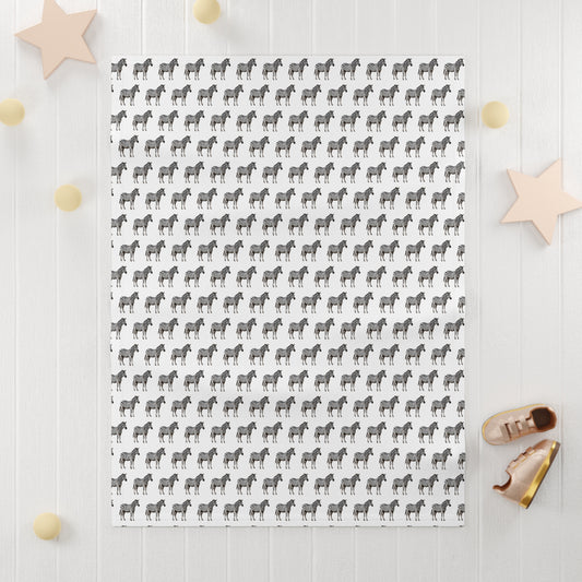 Zebra Soft Fleece Baby Blanket