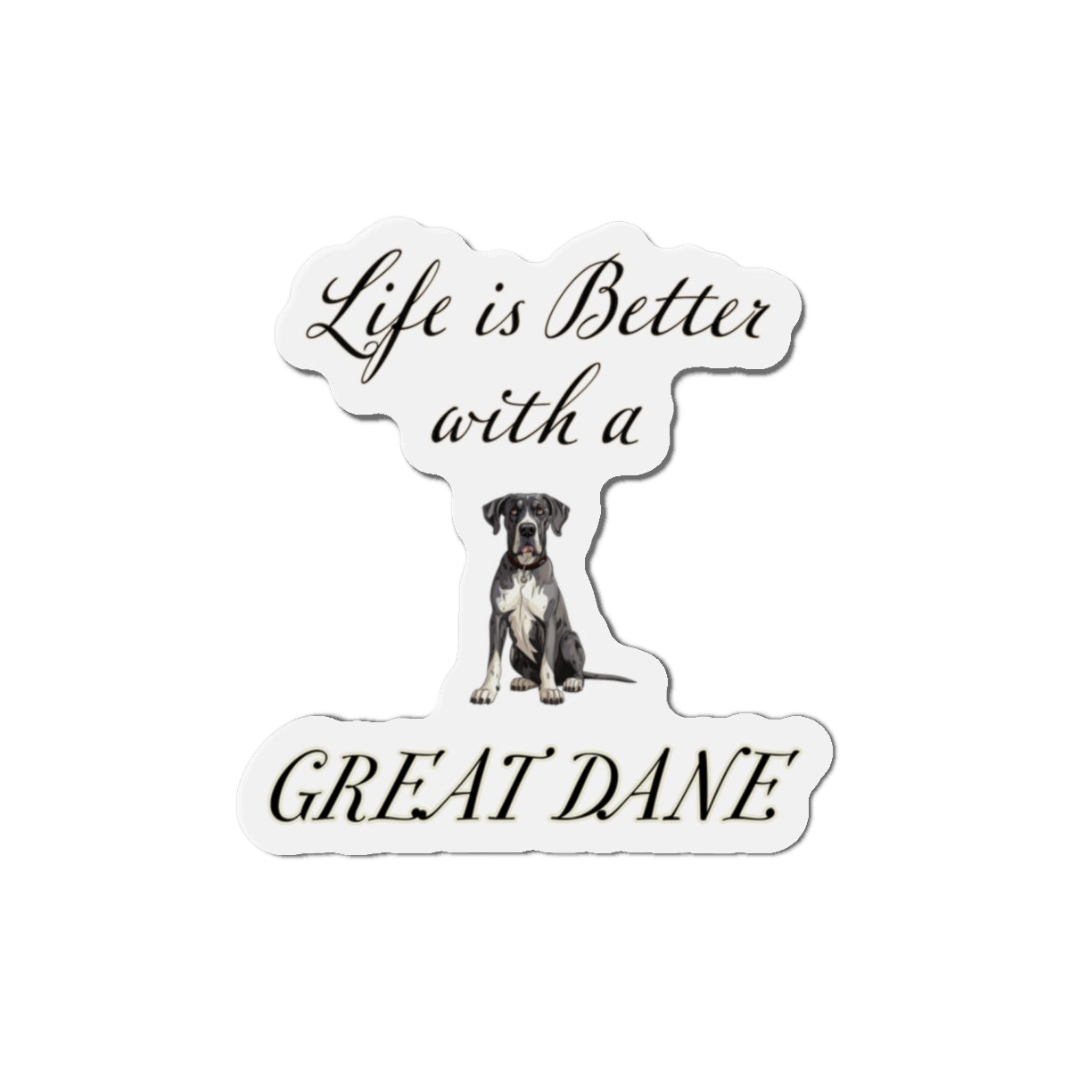 Great Dane Magnet - Die Cut Dog Magnet