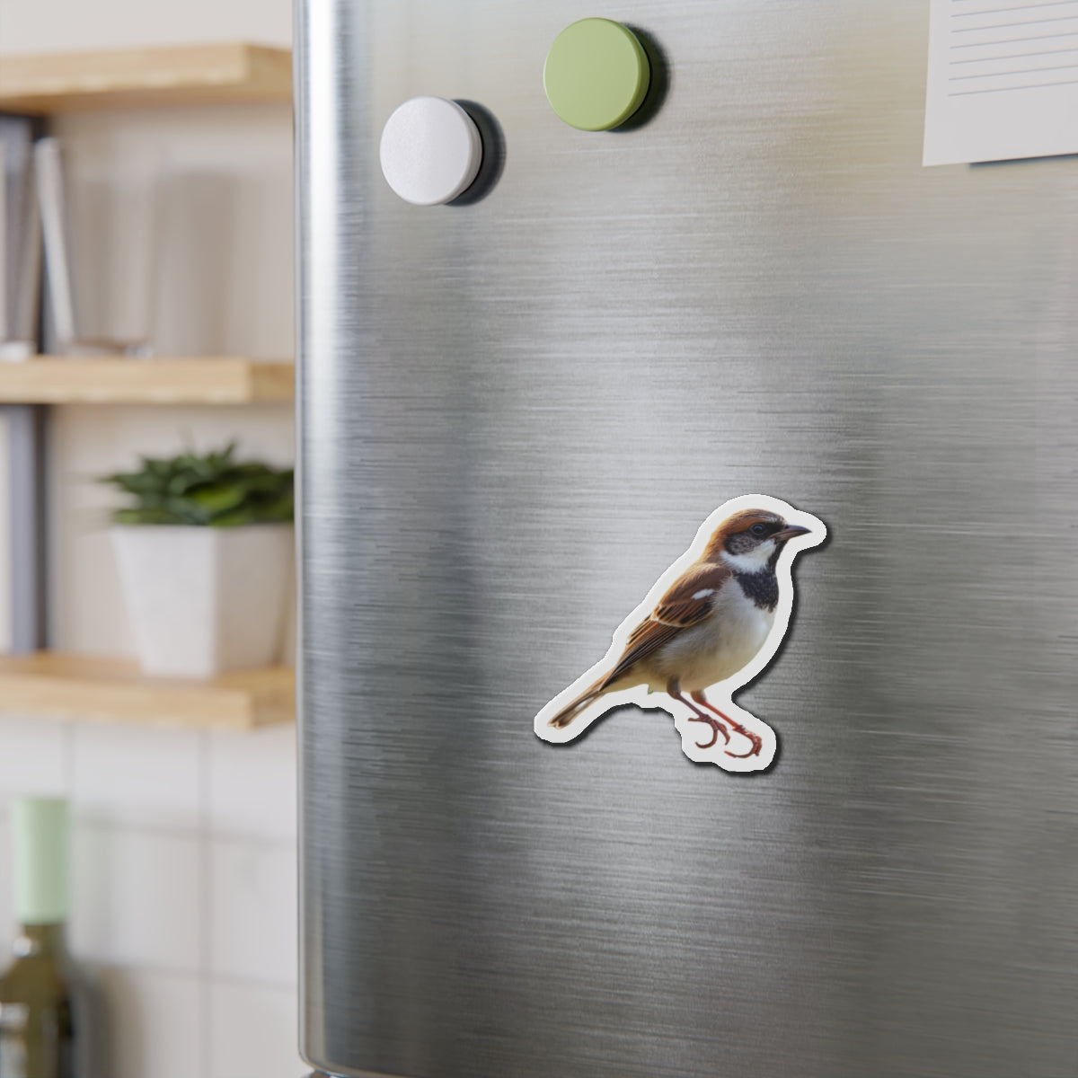 Sparrow Magnet Die-Cut Magnets, Bird Fridge Magnets, Animal Kitchen Decor, Cute Bird Magnets, Refrigerator Decorations
