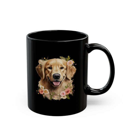 golden retriever ceramic coffee mug
