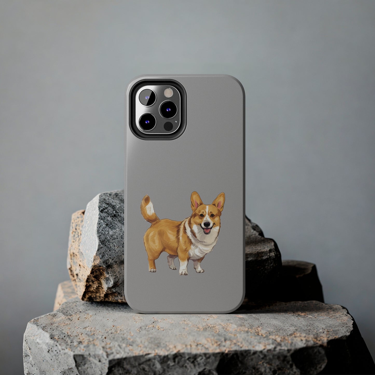 Light Grey Corgi Tough Phone Case