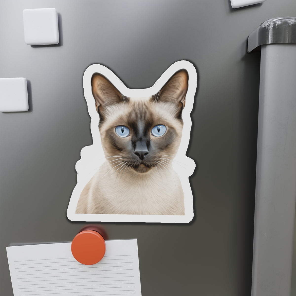 Siamese Magnet, Fridge Magnet, Cute Cat Magnet, Animal Lover Gift, Pet Owner Decor, Feline Kitchen Decor