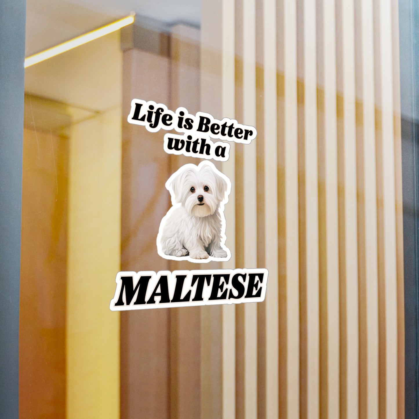 Maltese Sticker - Vinyl Dog Decals